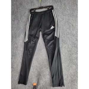 Adidas Track Pants ClimaCool 3-Stripe Training Joggers Black Men Sz Small Active